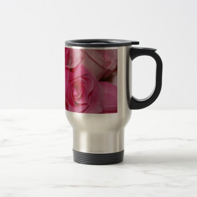 Pink Roses - Travel Mug (Right)