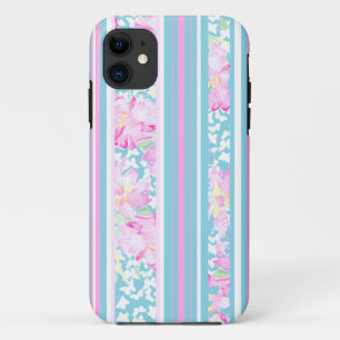Pink Roses, Turquoise Stripes: iPhone 5/5s Case