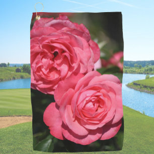 Pink Roses Upload Your Own Photo Custom Picture Golf Towel
