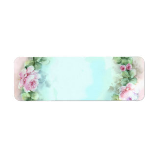Pink Roses Victorian Style Labels