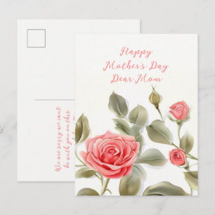 Pink Roses Vintage Mother's Day Postcard