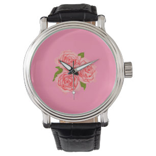 Pink roses watch