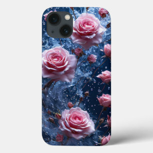 Pink roses watercolor iPhone 13 case