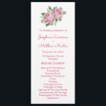Pink Roses Watercolor Wedding Programs Programme<br><div class="desc">These wedding programs feature watercolor pink roses and leaves. The front of the card has the ceremony and the back of the card lists the bridal party. These wedding programs are part of the Pink Rose Wedding Collection which includes a full range of matching wedding stationery such as wedding invitations,...</div>