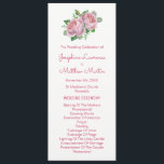 Pink Roses Watercolor Wedding Programs Programme<br><div class="desc">These wedding programs feature watercolor pink roses and leaves. The front of the card has the ceremony and the back of the card lists the bridal party. These wedding programs are part of the Pink Rose Wedding Collection which includes a full range of matching wedding stationery such as wedding invitations,...</div>