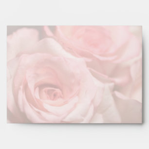 Pink Roses Wedding Custom Envelope