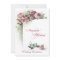 Pink roses wedding invitation