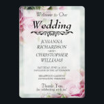 Pink Roses Wedding Program Programme<br><div class="desc">This beautiful program will welcome your guests to your wedding and allow them to follow along with the ceremony. Fully customisable so you can enter the information that you need. Designed as a part of our Pink Roses Wedding Suite.</div>