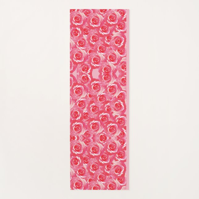 Pink Roses Yoga Mat (Front)