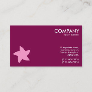Pink Rotating Star Symbol - Dark Crimson 7F0047 Business Card
