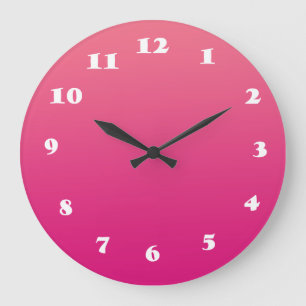 Pink Round (Large) Wall Clock