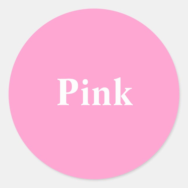 Pink round Sticker (Front)