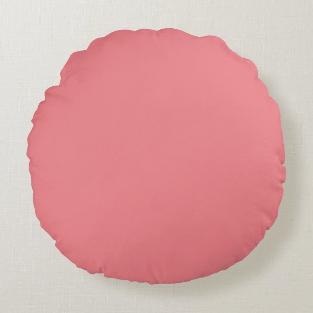 Pink Round Throw Pillow (16") (Front)