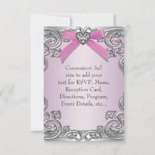 Pink RSVP All Purpose Card