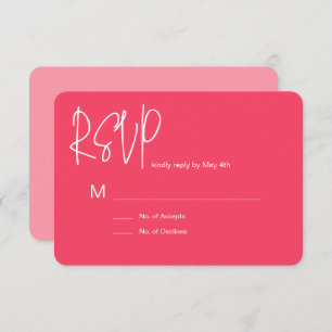 Pink RSVP Card