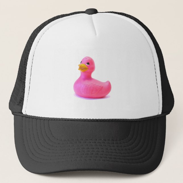 Pink Rubber Duck Trucker Hat (Front)