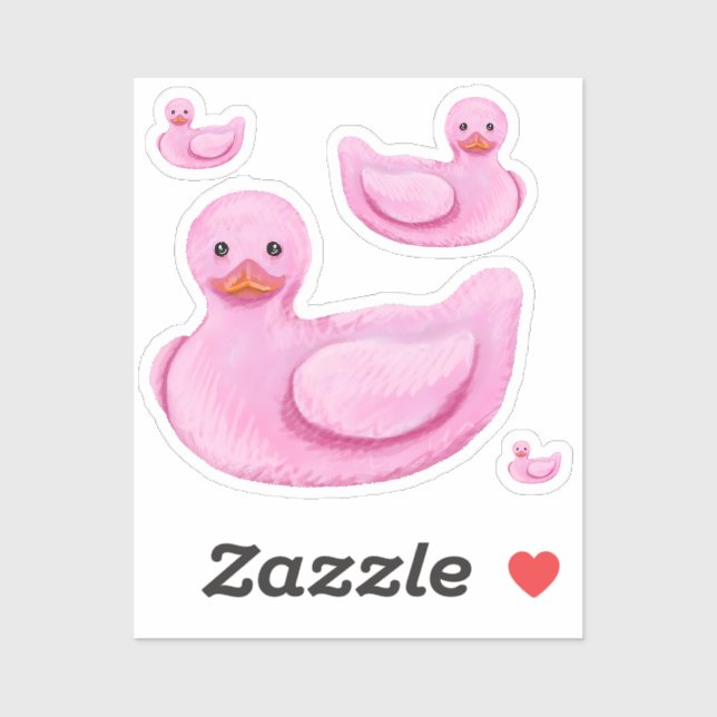 Pink Rubber Ducks (Sheet)