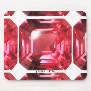 Pink Ruby Gemstone Mouse Pad