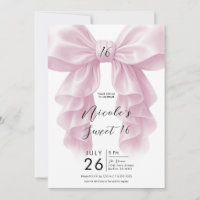 Pink Ruffle Cascade Bow Elegant Sweet 16 Party