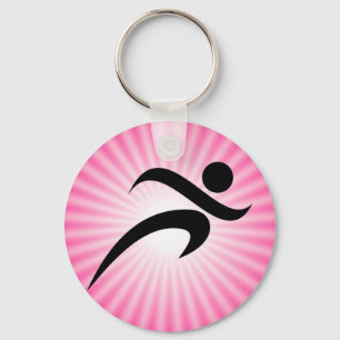 Pink Running Key Ring