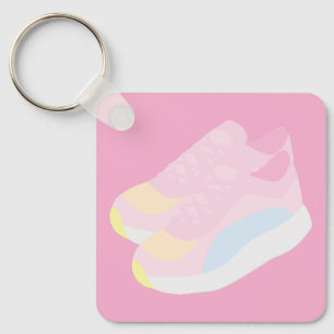 Pink Running Shoes Key Ring