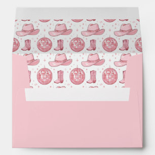Pink Rustic Chic Country Wedding Envelope