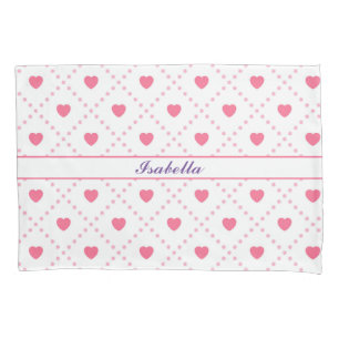 Pink Rustic Heart Valentines Day Collection Pillowcase