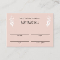 Pink Rustic Mama to Bee Baby Shower Guessing Game