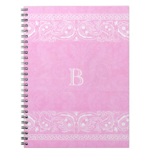 Pink Rustic Paisley Country Western Simple Chic Spiral Notebook