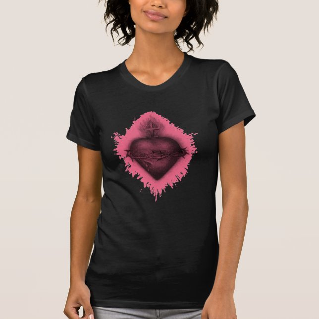 Pink Sacred Heart T-Shirt (Front)