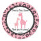 Pink Safari Giraffe Sticker