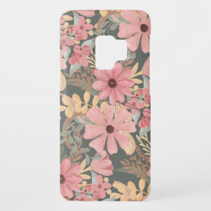 Pink Sage Green Flowers Leave Watercolor Pattern Case-Mate Samsung Galaxy S9 Case