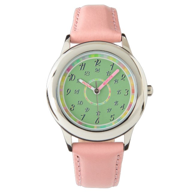 Pink Sage Green  Watch (Front)
