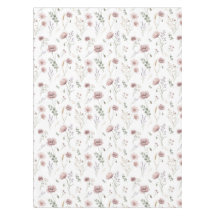 Pink Sage Green Watercolor Wildflower