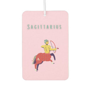 Pink Sagittarius, zodiac, star sign Car Air Freshener