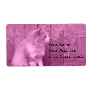 Pink Sahara (Cat) Address labels