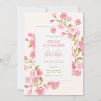 Pink sakura blossom flower bloom baby shower