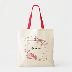 Pink Sakura bridesmaid personalised Tote Bag