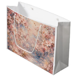 pink sakura Cherry Blossom romantic dreamy Large Gift Bag