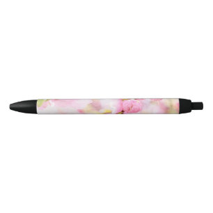 Pink sakura flowers - Japanese cherry blossom Black Ink Pen