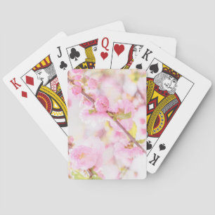 Pink sakura flowers - Japanese cherry blossom Playing Cards
