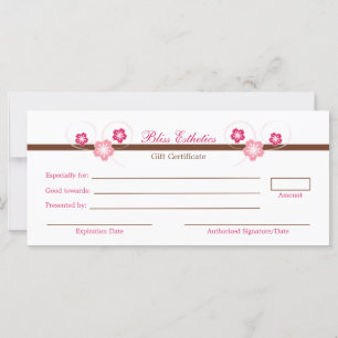 Pink Sakura Gift Certificate Template