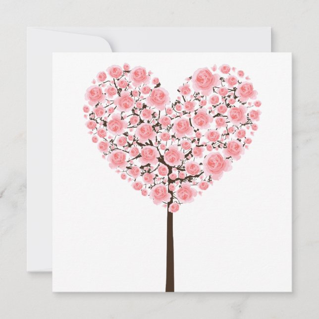 Pink sakura heart tree (Cherry blossom) (Front)
