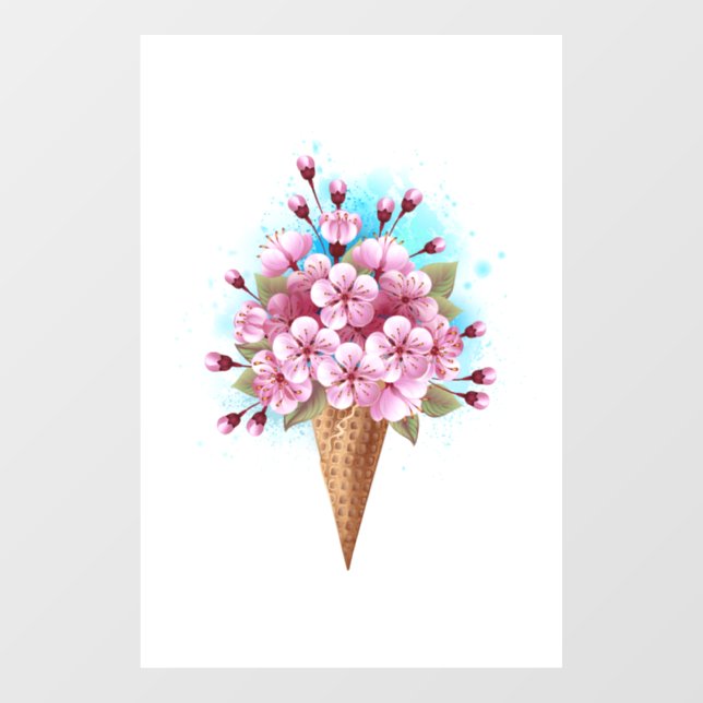 Pink Sakura Ice Cream Waffle Cone (Sheet)