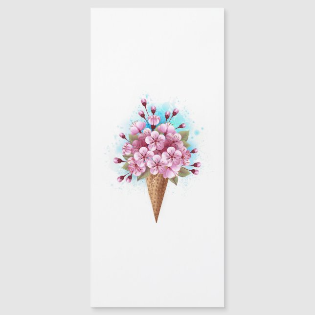 Pink Sakura Ice Cream Waffle Cone (Front)