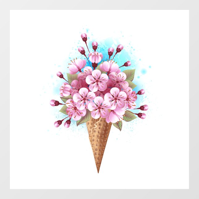 Pink Sakura Ice Cream Waffle Cone (Sheet)