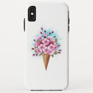 Pink Sakura Ice Cream Waffle Cone Case-Mate iPhone Case