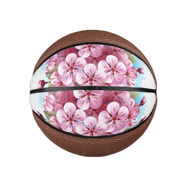 Pink Sakura Ice Cream Waffle Cone Mini Basketball (Front)