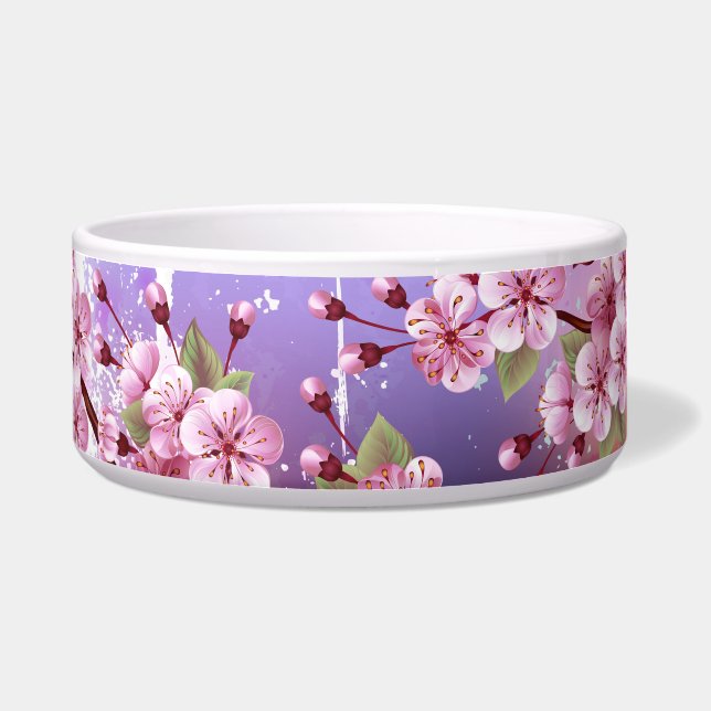 Pink Sakura on Painting Background (Front)