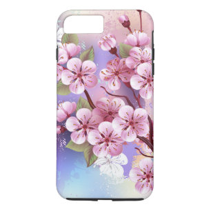 Pink Sakura on Painting Background Case-Mate iPhone Case